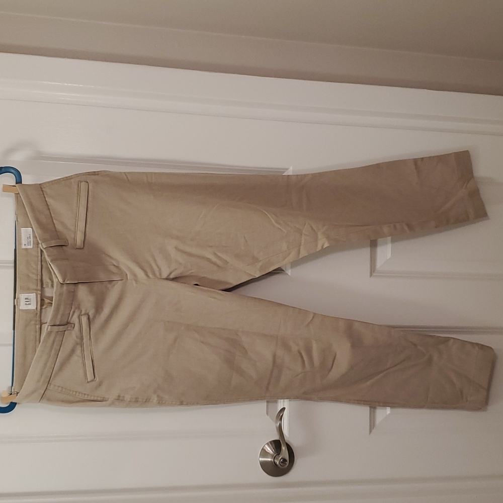 Gap beige signature skinny ankle dress pants